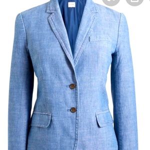 J Crew Chambray Blazer Jacket